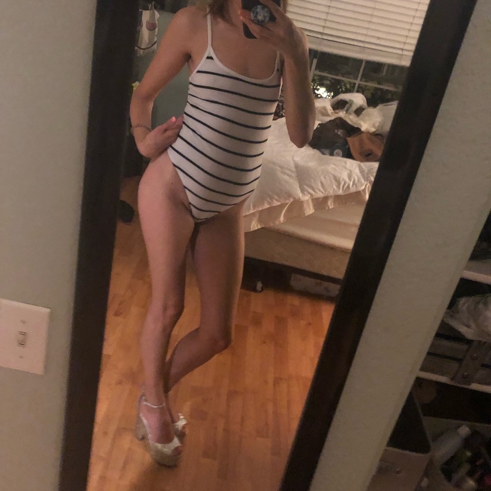 Free press stripped bodysuit